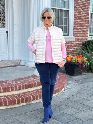 LULU-B PINK SHORT SLEEVE PUFFER