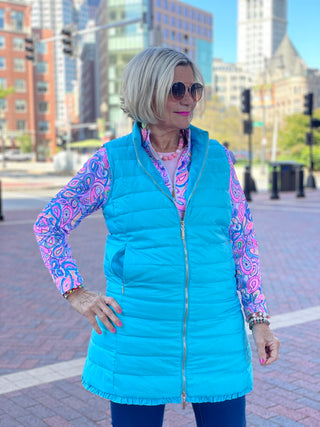 LULU-B AQUA PUFFER VEST