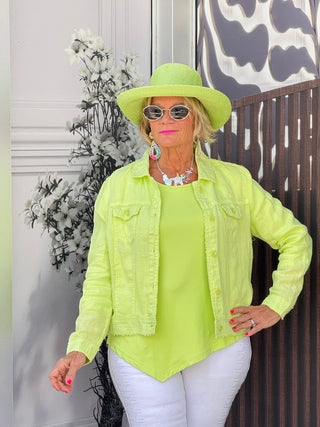 KEY WEST LIME LINEN JACKET