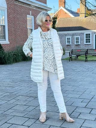 LULU-B IVORY PUFFER VEST
