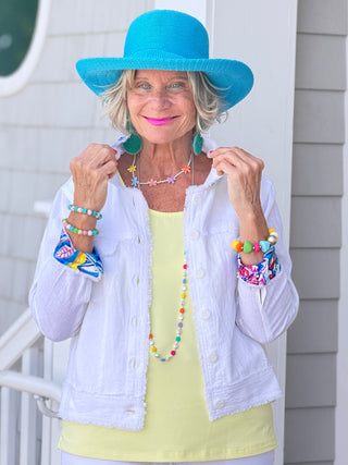 SEASIDE JEWELS LINEN JACKET TANGO MANGO