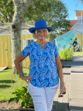 AQUA LANE SHORT SLEEVE TOP