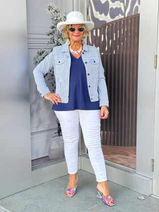 KEY WEST NAVY SEERSUCKER JACKET