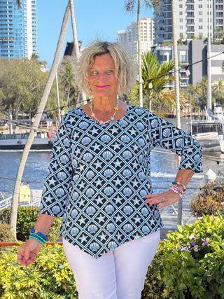 LULU B OCEAN TREASURES ASYMMETRIC TOP LULU b