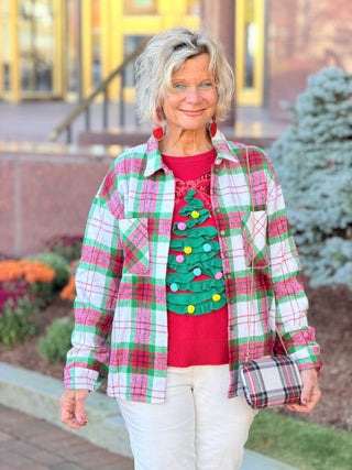 St. Patrick’s Day Green Plaid Cozy Shirt Jacket Shacket Lovesoft