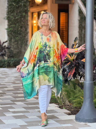 Sunset Palms Modal Kaftan KikiSol