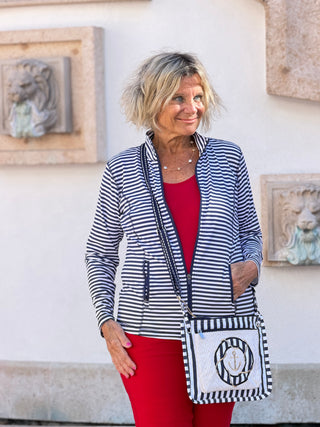 NAUTICAL NAVY STRIPE JACKET LULU-B