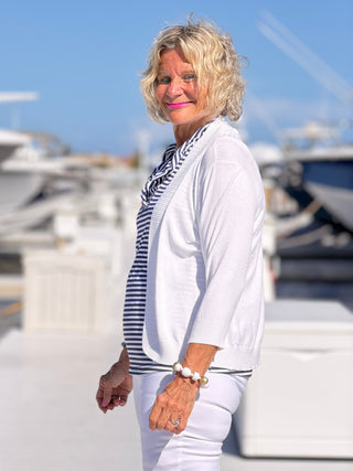 NAUTICAL NAVY SLEEEVLESS RUFFLE LULU-B