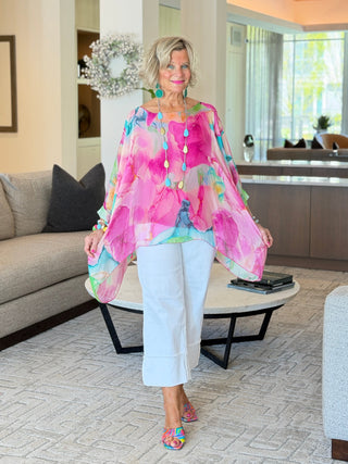 Sofia Zing Silk Kaftan Cathys Place