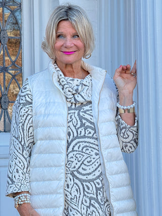 HOLIDAY IVORY JACQUARD TOP