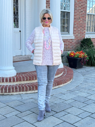 Women's Speckled Chenille Eyelash Sweater