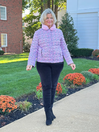 LULU-B PINK AUBREY FAUX FUR JACKET