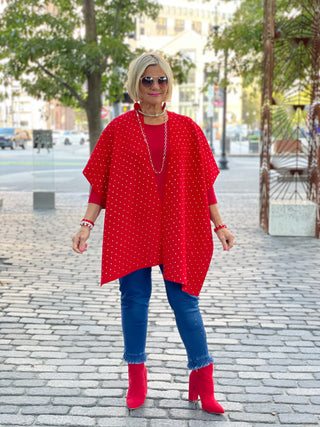 HOLIDAY RED BLING CAPE