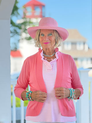 DOCKSIDE PRETTY PIN SLEEVELSS RUFFLE TOP LULU-B
