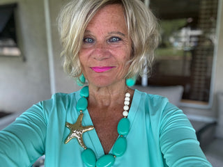 AQUA STARFISH NECKLACE