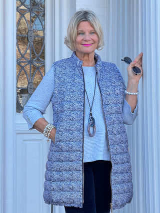AUBREY BLUE PUFFER VEST