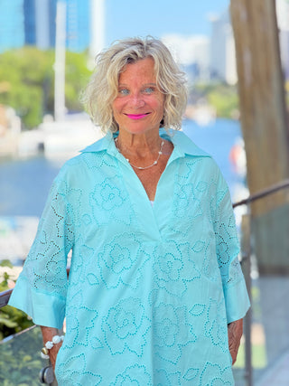 Women's Eyele Blue Bell t Floral Shift Dress Cathys Place