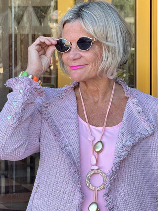 Pink Tiger long necklace
