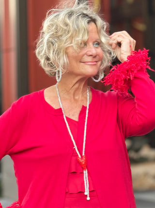 SECRET RED HEART BLING NECKLACE