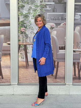 LULU-B ROUGED SAPPHIRE ROUGED CARDIGAN
