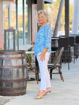 UNDER THR SEA ROUND NECK ASYMMETRIC TOP LULU b