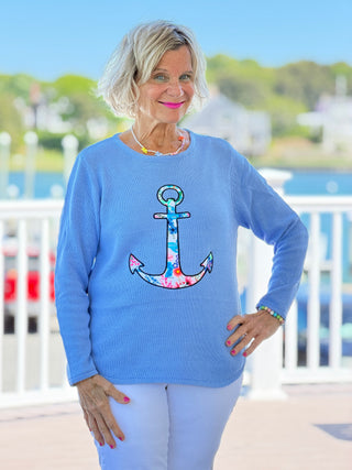 BEACH CLUB PERRI CAPE COD ANCHOR SWEATER LULU-B