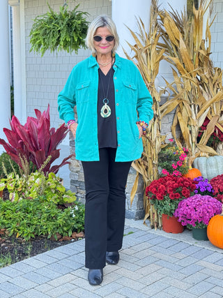 TEAL CORDUROY JACKET