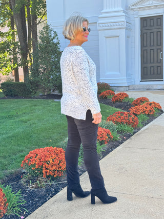 Women's Speckled Chenille Eyelash Sweater