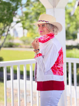 HARBOR LIGHTS RED LINEN JACKET Cathys Place