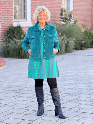 LULU B GREEN RUFFLE SLEEVE DRESS LULU b