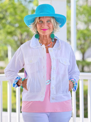 COTTON CANDY COAST LINEN JACKET Cathys Place