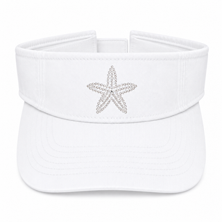 WHITE BLING STARFISH VISOR Cathys Place