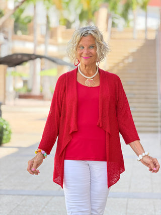 LULU B RED MESH WRAP LULU b
