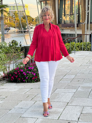 LULU-B RED FULL ZIPPER