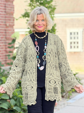 OLIVE CROCHET CARDIGAN Cathys Place