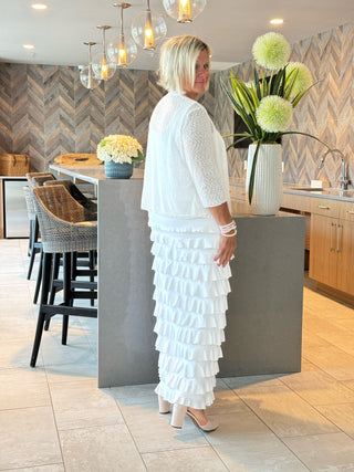 LULU-B WHITE CHA CHA MAXI DRESS