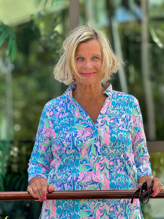 SPLASH OF PINK  TUNIC