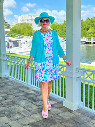 PINK PETALS SHIFT DRESS