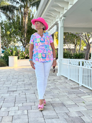 SANDY BEACH COLOR SHORT SLEEVE