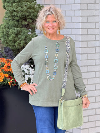AUTUMN OLIVE STYLING TOP Cathys Place
