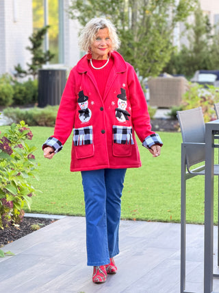 SNOWMAN HOUNDSTOOTH BLAZER Cathys Place