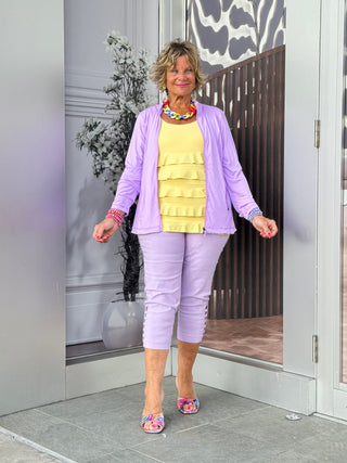 LULU-B EMBELISHED LILAC CAPRI