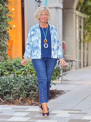 Ethyl Capri Button Crop - Solar Flare ETHYL JEANS