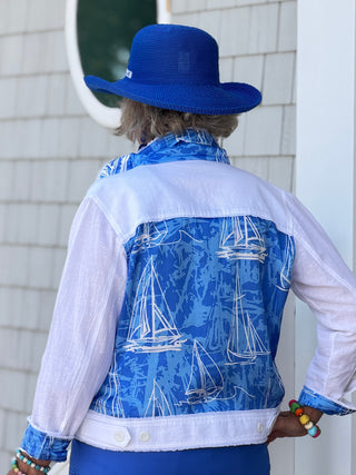 HARBOR BLUES LINEN JACKET Cathys Place