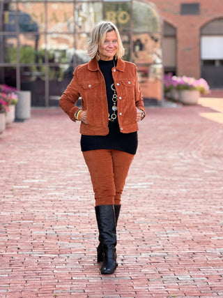 LULU-B COPPER VELOUR PANTS LULU-B