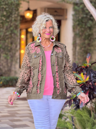 Ethyl Garden Wall Jacket - OLIVE ETHYL JEANS