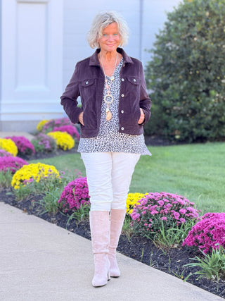 LULU B CHOCLATE VELOUR JACKET LULU-B