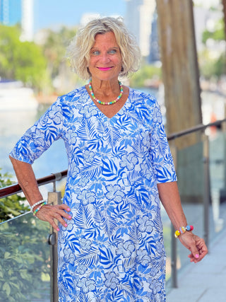 LULU B HIBISCUS COAST ELBOW DRESS LULU-B