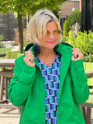 LOGAN GREEN RAINCOAT