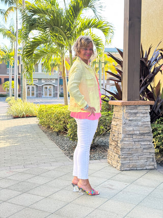 LULU-B CLEAR SHUNSHNE LINEN JACKET